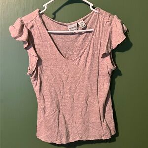 Rachel Zoe Light Purple Flutter Sleeve Tee